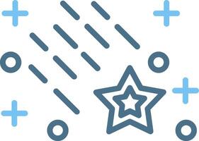 Meteor Shower Line Two Colour Icon Design vector
