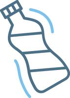 Plastic Bottle Line Two Colour Icon Design vector