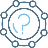 Question Mark Line Two Colour Icon Design vector