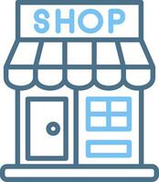 Shop Line Two Colour Icon Design vector