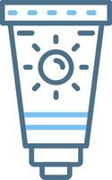 Sunscreen Line Two Colour Icon Design vector