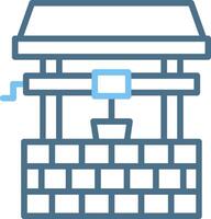 Water Well Line Two Colour Icon Design vector