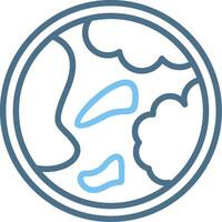 World Line Two Colour Icon Design vector