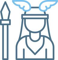 Athena Line Two Colour Icon Design vector