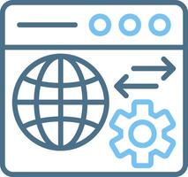 Browser Line Two Colour Icon Design vector