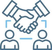 CRM Line Two Colour Icon Design vector