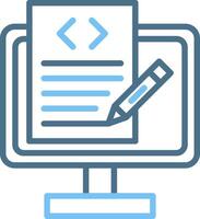 Content Line Two Colour Icon Design vector