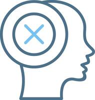 Failure Line Two Colour Icon Design vector