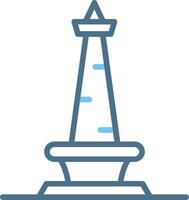 Monas Line Two Colour Icon Design vector