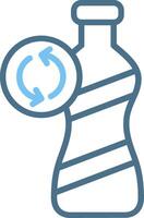 Reusable Bottle Line Two Colour Icon Design vector