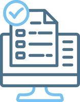 Computer Line Two Colour Icon Design vector