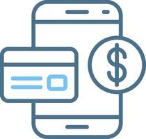 Payment Line Two Colour Icon Design vector