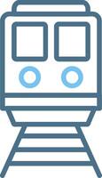 Train Line Two Colour Icon Design vector
