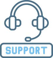 Support Line Two Colour Icon Design vector