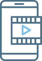 Line Two Colour Icon Design vector