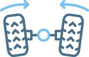 Wheel Alignment Line Two Colour Icon Design vector