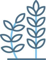 Wheat Line Two Colour Icon Design vector