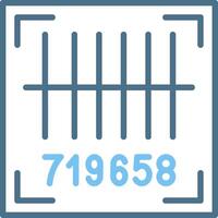 Bar Code Line Two Colour Icon Design vector