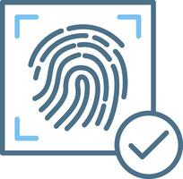 Biometric Recognition Line Two Colour Icon Design vector