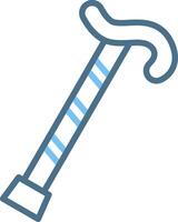 Cane Line Two Colour Icon Design vector
