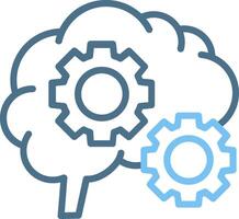 Cognitive Function Line Two Colour Icon Design vector