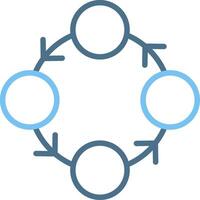 Cycle Line Two Colour Icon Design vector