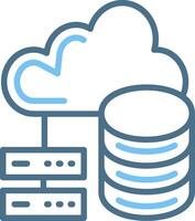 Database Line Two Colour Icon Design vector