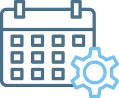 Event Management Line Two Colour Icon Design vector