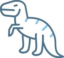 Dinosaur Line Two Colour Icon Design vector