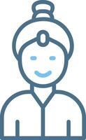 Genie Line Two Colour Icon Design vector