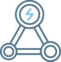 Hybrid Solution Line Two Colour Icon Design vector