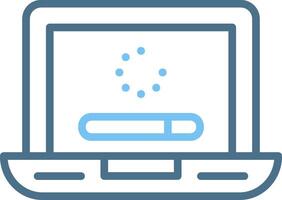 Loading Line Two Colour Icon Design vector