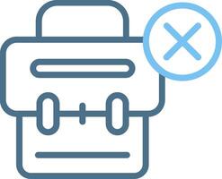 No Work Line Two Colour Icon Design vector