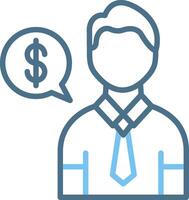 Payment Line Two Colour Icon Design vector