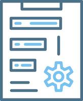 Priority Line Two Colour Icon Design vector