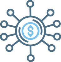 Sales Enablement Line Two Colour Icon Design vector