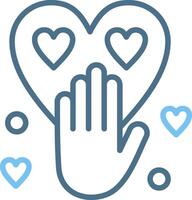 Tolerance Line Two Colour Icon Design vector