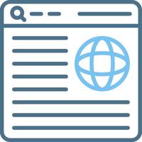 Web Browser Line Two Colour Icon Design vector