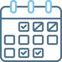 Calendar Line Two Colour Icon Design vector