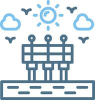 Boardwalk Line Two Colour Icon Design vector