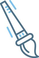 Brush Line Two Colour Icon Design vector