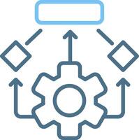 Cogwheel Line Two Colour Icon Design vector
