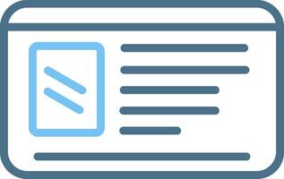 Driving License Line Two Colour Icon Design vector