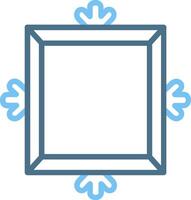 Frame Line Two Colour Icon Design vector
