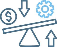 Leverage Line Two Colour Icon Design vector