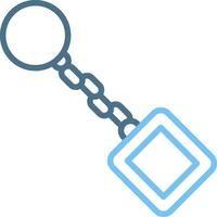 Key Chain Line Two Colour Icon Design vector