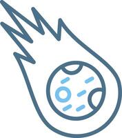 Meteorite Line Two Colour Icon Design vector