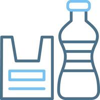 Plastic Line Two Colour Icon Design vector