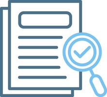 Proof Line Two Colour Icon Design vector