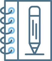 Sketchbook Line Two Colour Icon Design vector